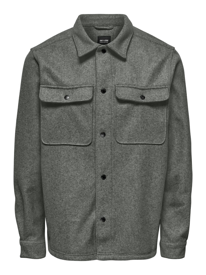 ONLY &amp; SONS 22023564 Ash overhemd l/m oud groen – heren