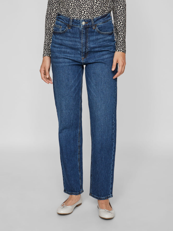 Vila VIKELLY JAF HW Straight Jeans - dames - Blue Denim - L32