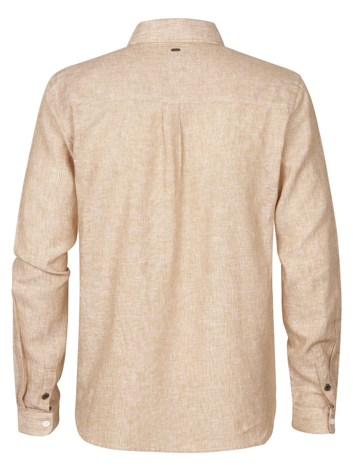 Petrol men M-1050-SIL401 overhemd l/m zand dessin – heren