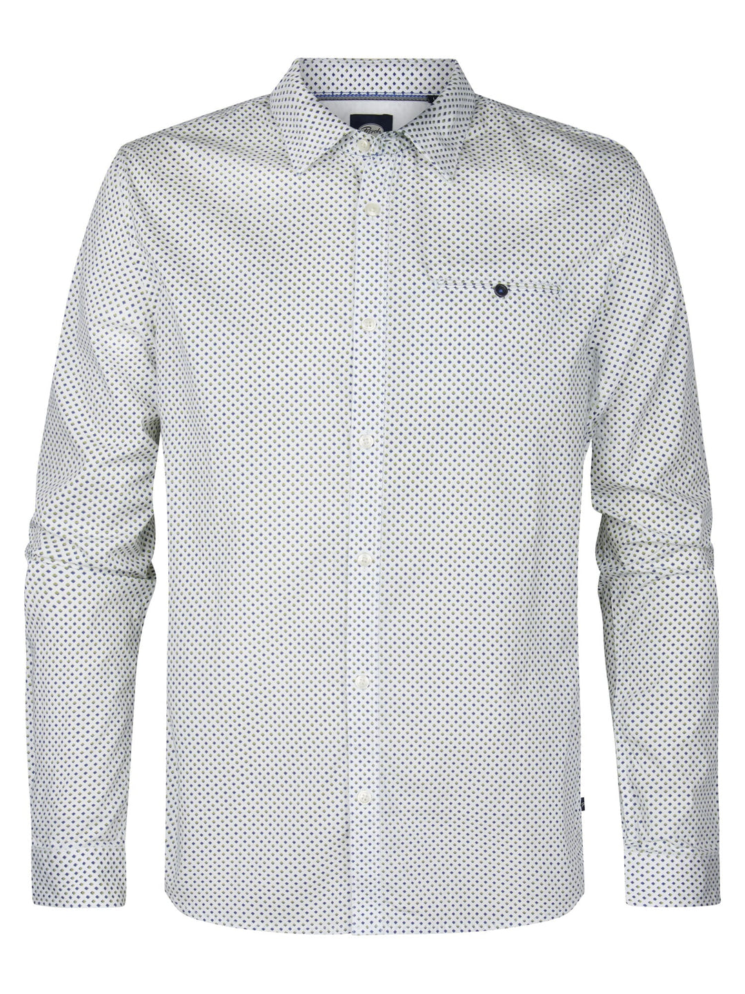 Petrol men M-1050-SIL405 overhemd l/m – heren - Wit Dessin