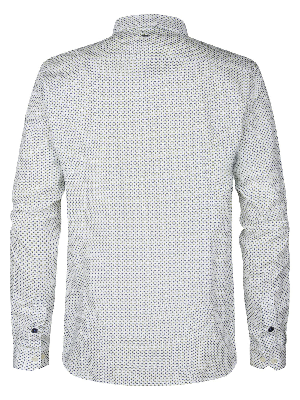 Petrol men M-1050-SIL405 overhemd l/m – heren - Wit Dessin