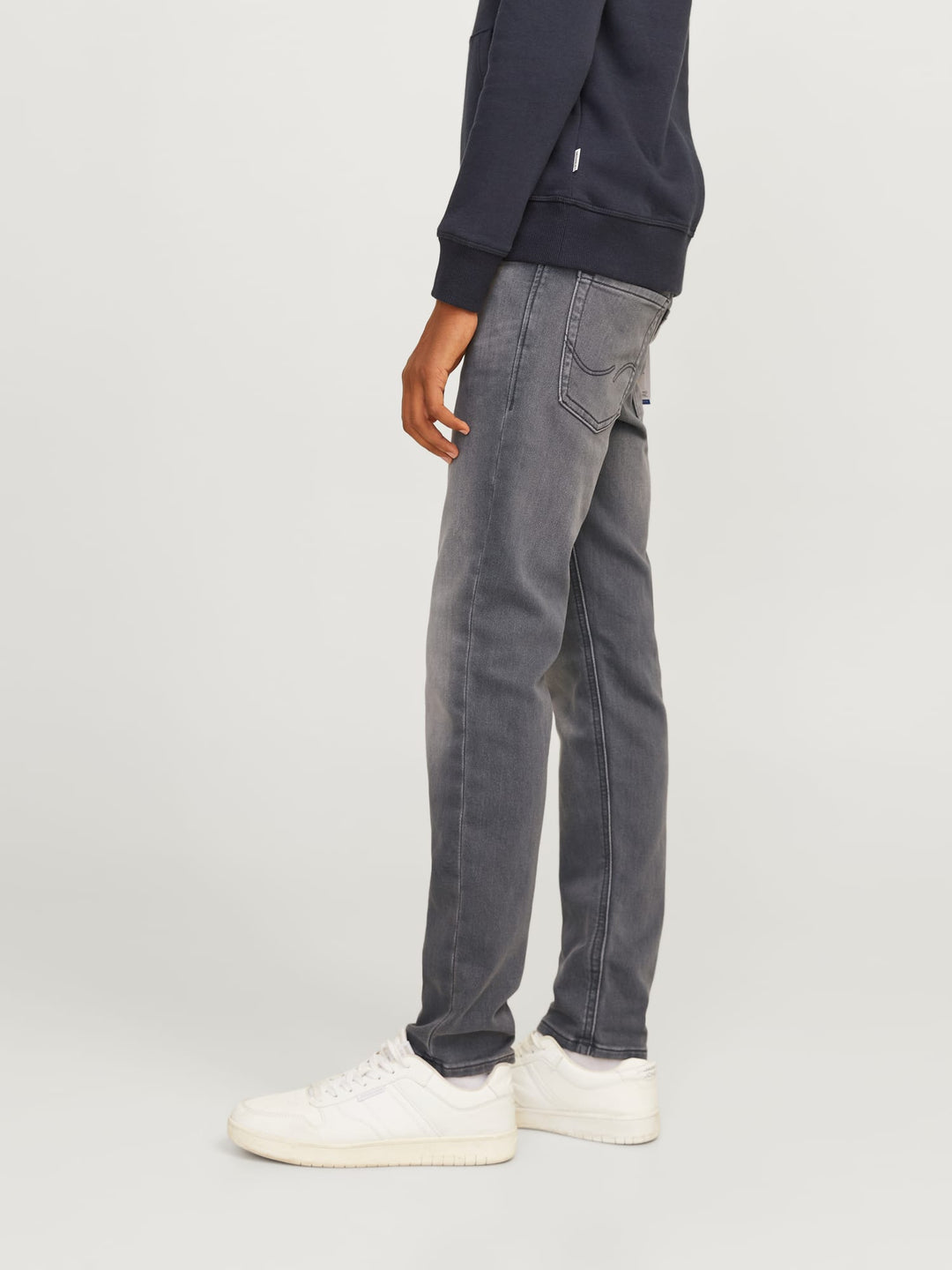 Jack & Jones Kids slim fit jeans grijs – jongens - Grey Denim
