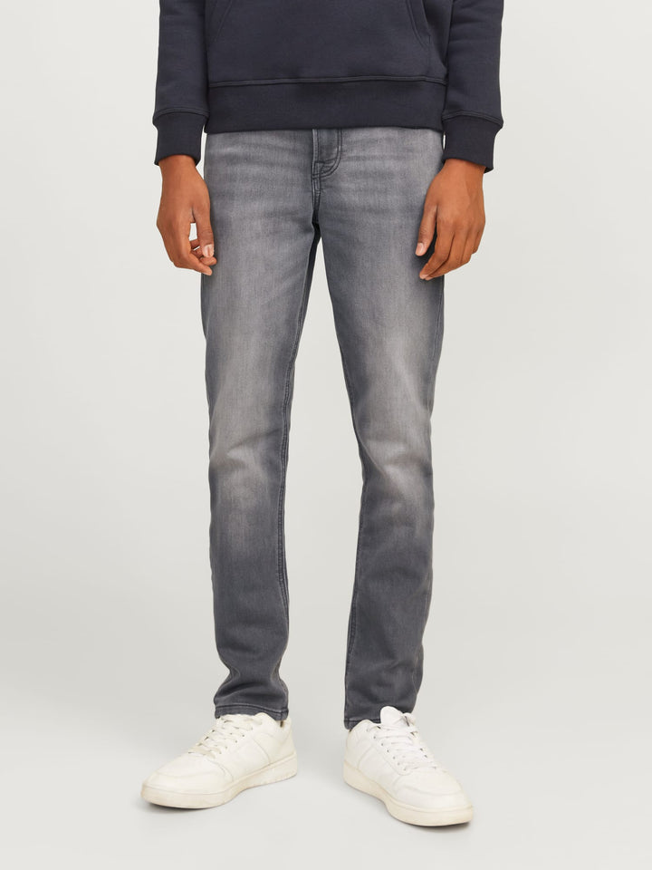 Jack & Jones Kids slim fit jeans grijs – jongens - Grey Denim