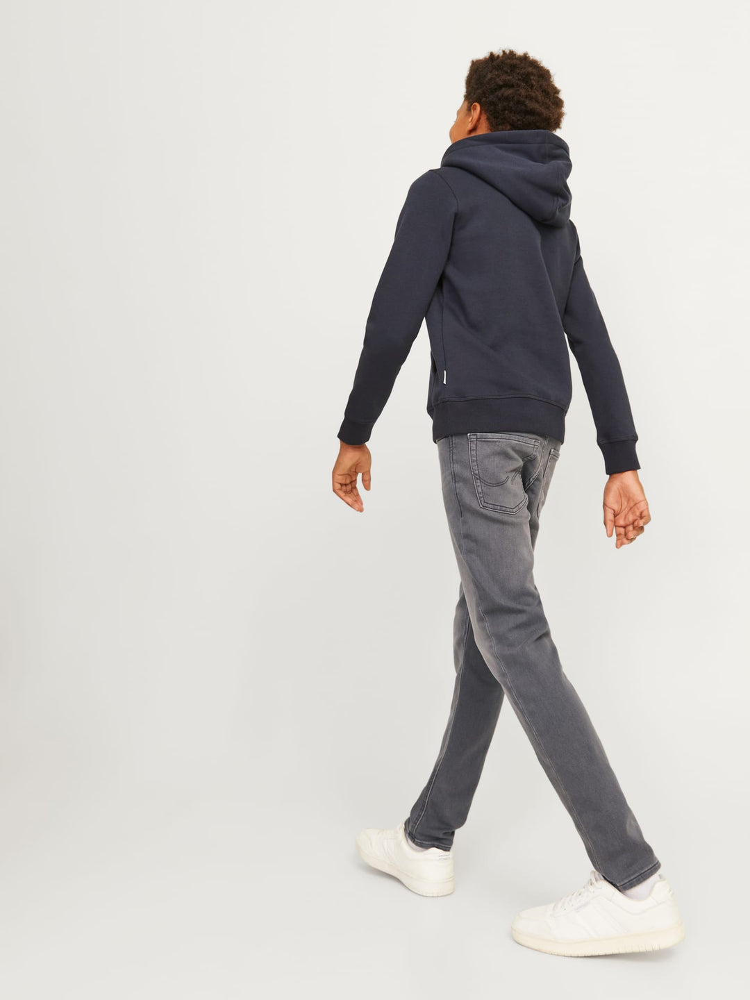 Jack & Jones Kids slim fit jeans grijs – jongens - Grey Denim