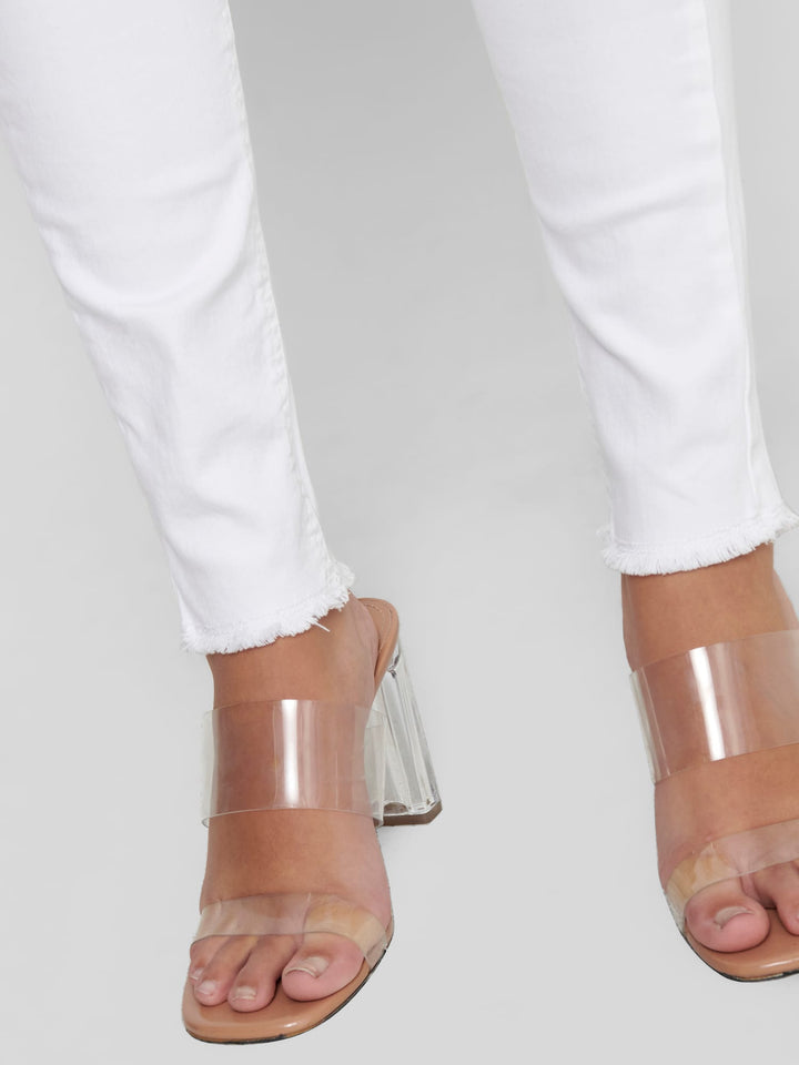 Only 15155438 Blush skinny fit jeans wit - L32