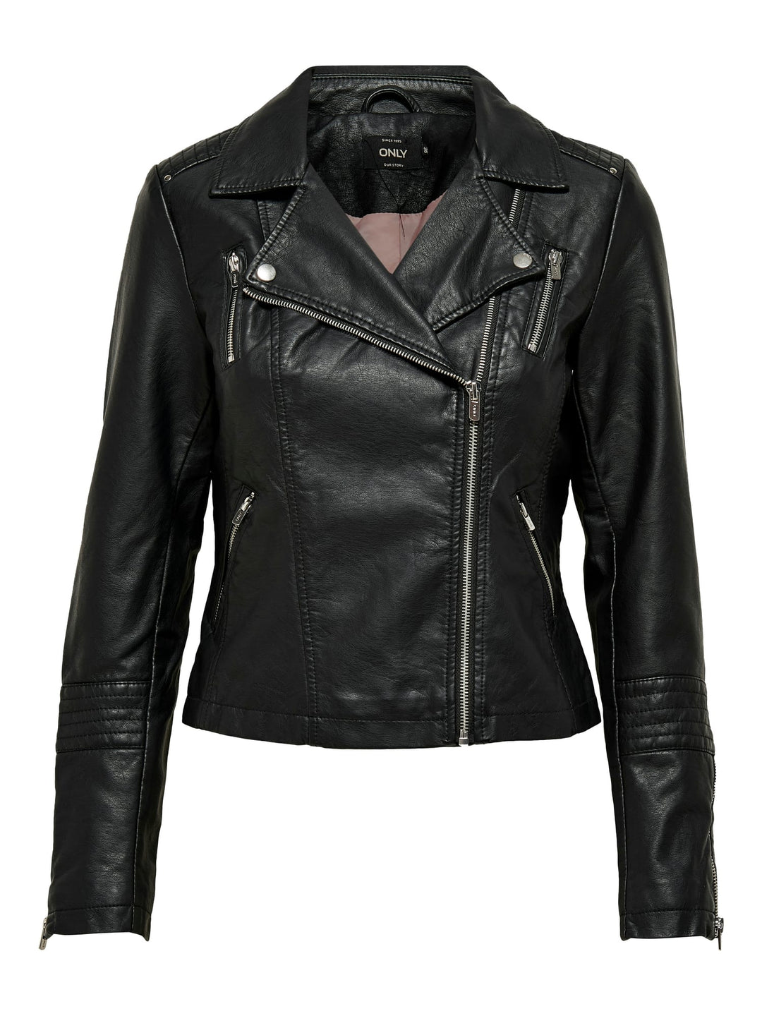 Only GEMMA kunstleren jack zwart – dames