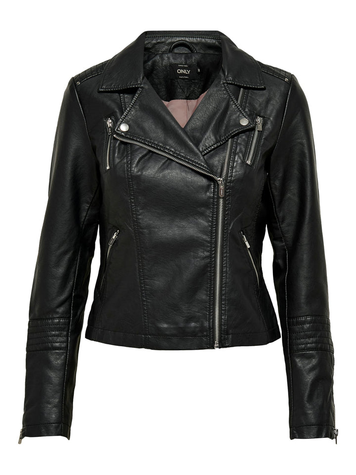 Only GEMMA kunstleren jack zwart – dames