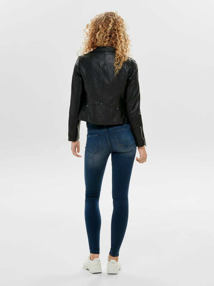 Only GEMMA kunstleren jack zwart – dames
