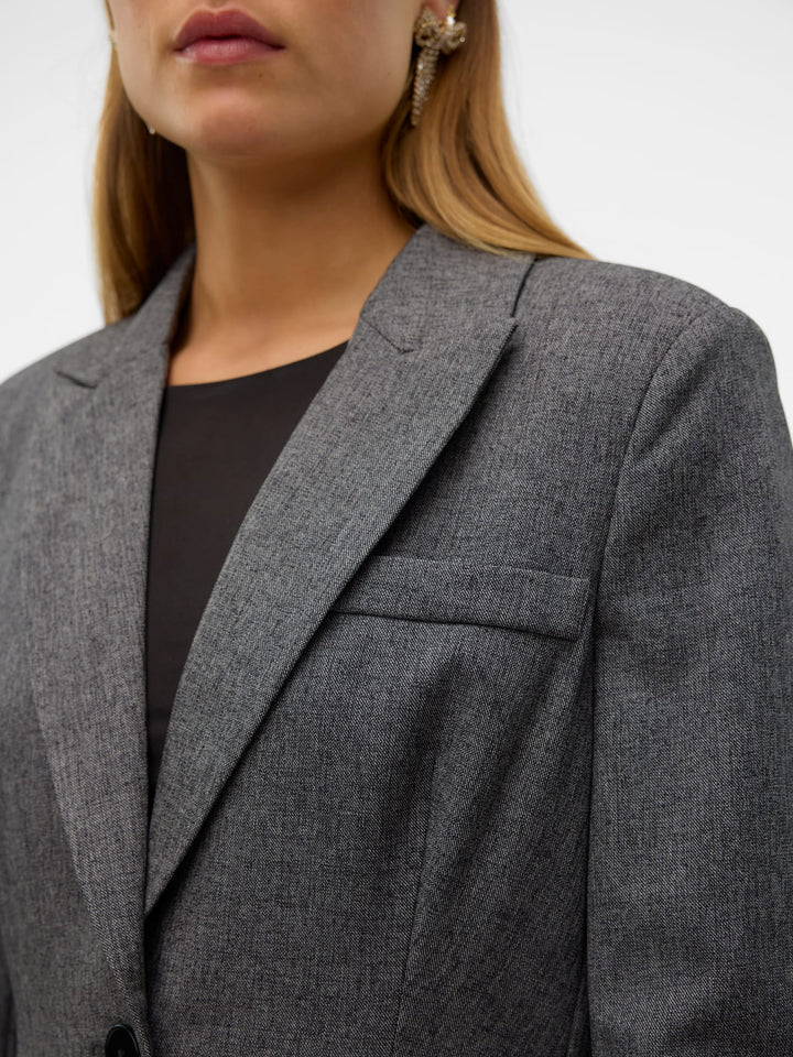 VERO MODA Anni blazer dames antraciet – elegant en stijlvol
