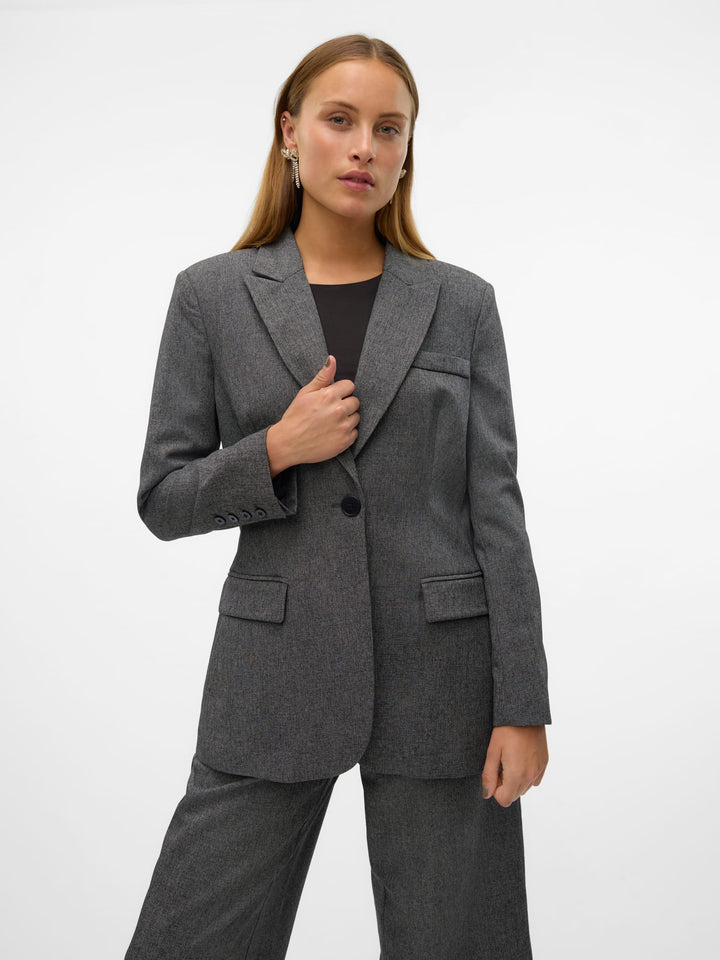 VERO MODA Anni blazer dames antraciet – elegant en stijlvol