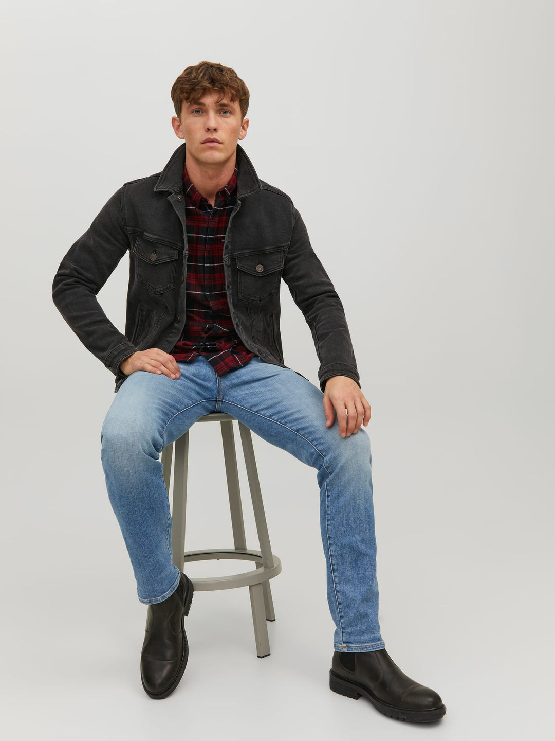 Jack & Jones Tim slim fit jeans – heren - Blue Denim - L32