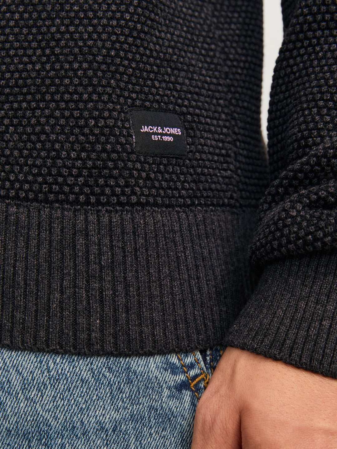 Jack & Jones Globe trui antraciet – heren