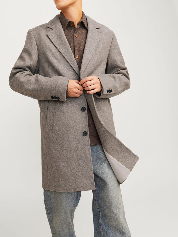 Jack & Jones JJEHARRISON wollen jas licht bruin – heren