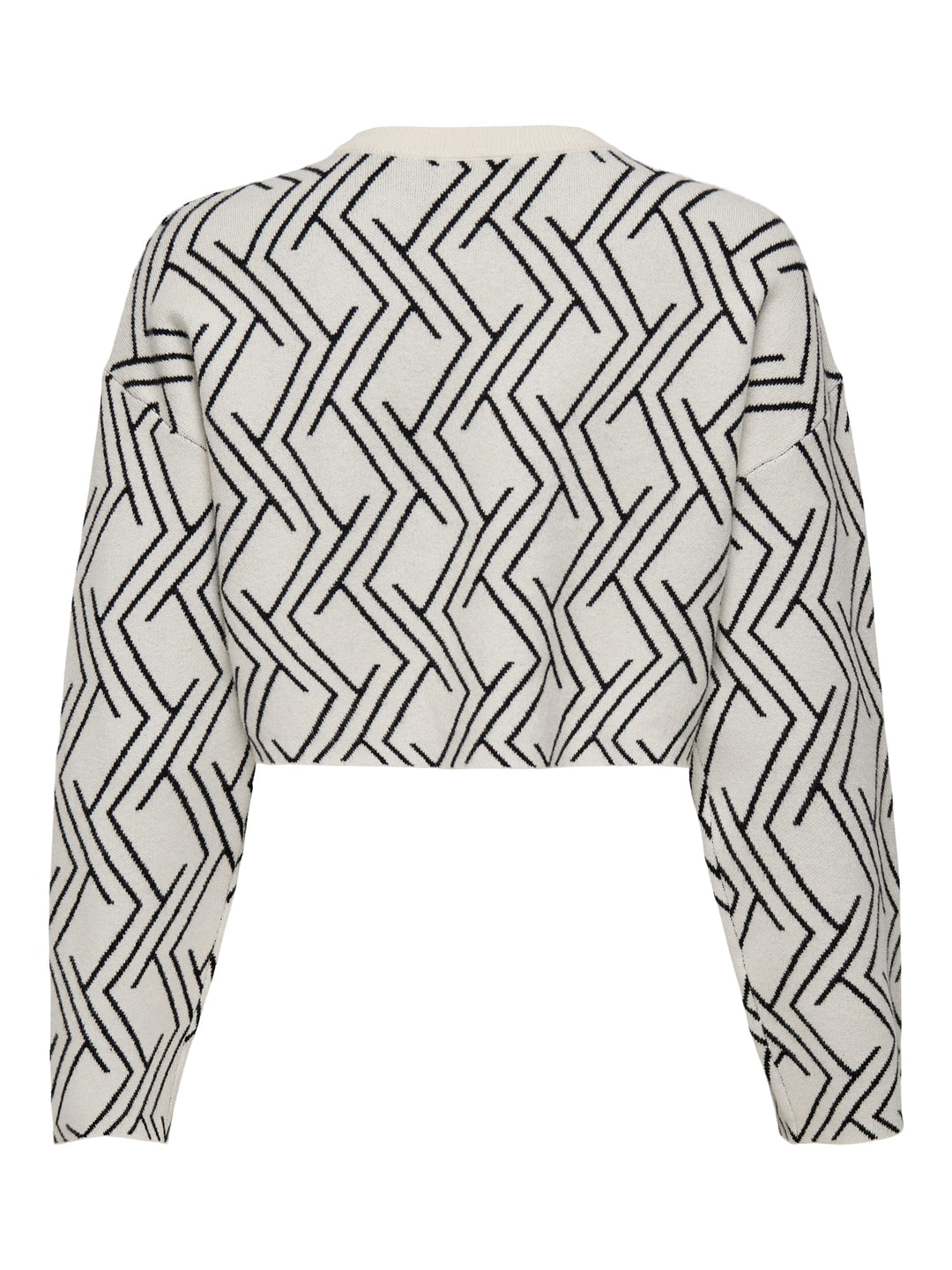 Kids Only KOGANNY LS SHORT O-NECK KNT trui ecru dessin – meisjes