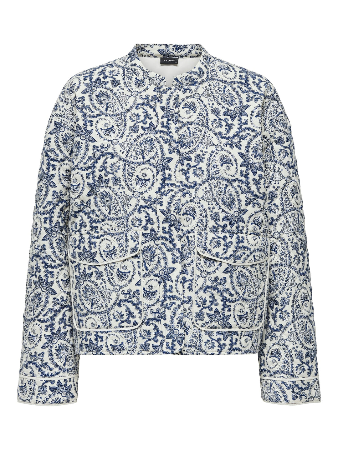 Only Hallie Gequilte Jas Dames - Blauw Dessin