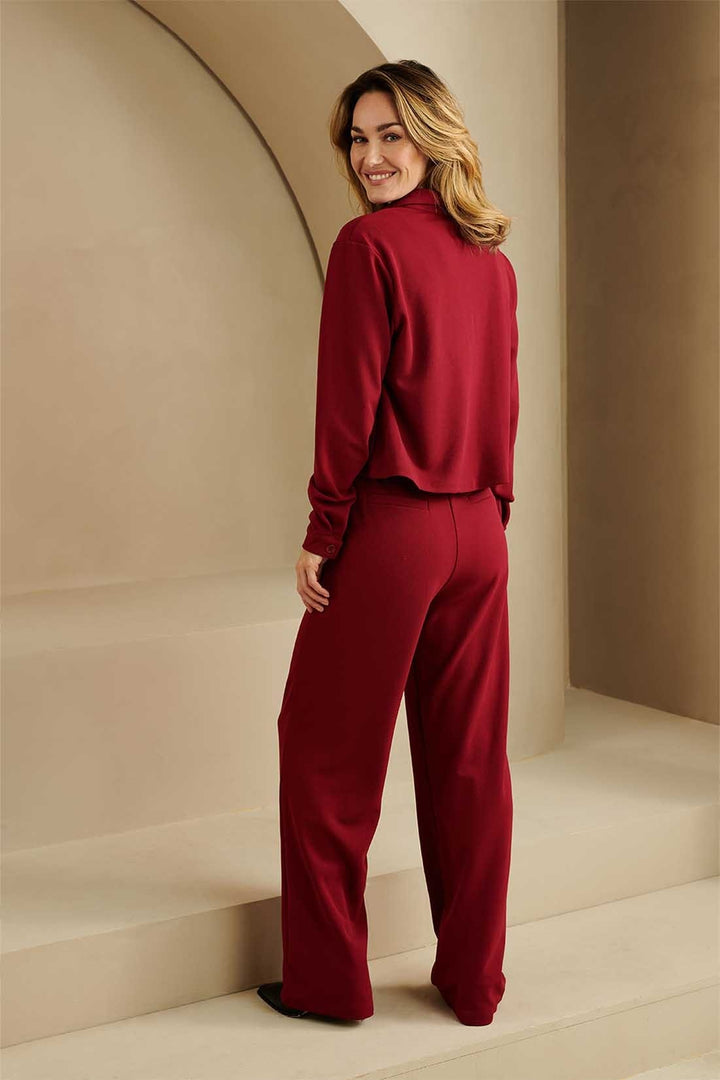 Lofty Manner Trouser Nathalia – dames lange broek fuchsia