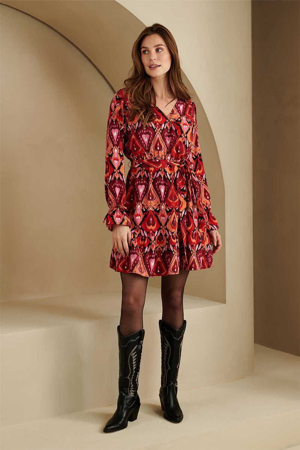 Lofty Manner Dress Maxim - korte jurk dames - Rood Dessin