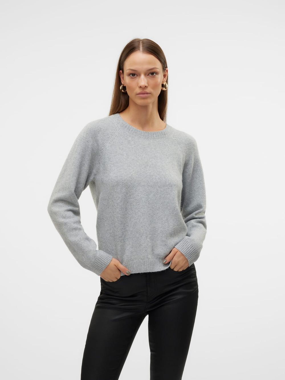 VERO MODA Doffyshine trui lichtgrijs – dames