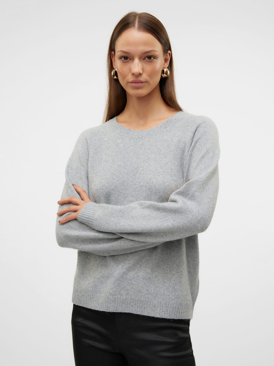 VERO MODA Doffyshine trui lichtgrijs – dames