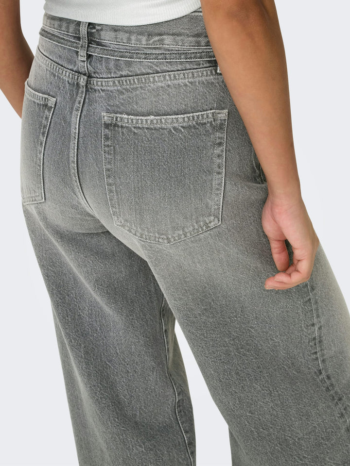 Only Gianna jeans grey denim – dames regular-straight fit - L34