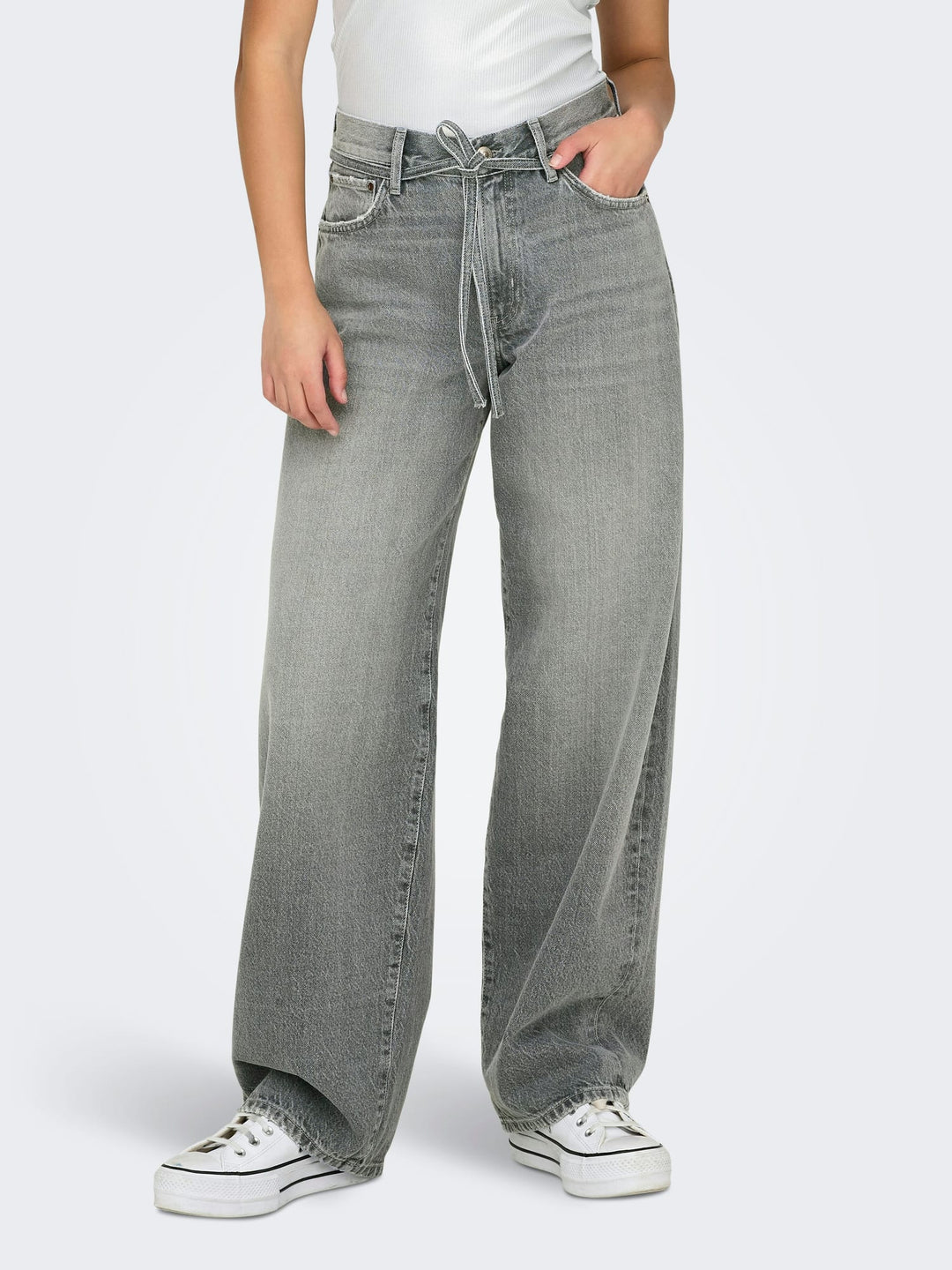 Only Gianna jeans grey denim – dames regular-straight fit - L34
