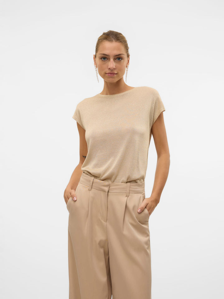 VERO MODA 10319988 Sarah t-shirt k/m dames beige