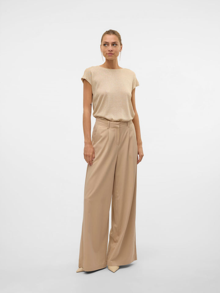 VERO MODA 10319988 Sarah t-shirt k/m dames beige