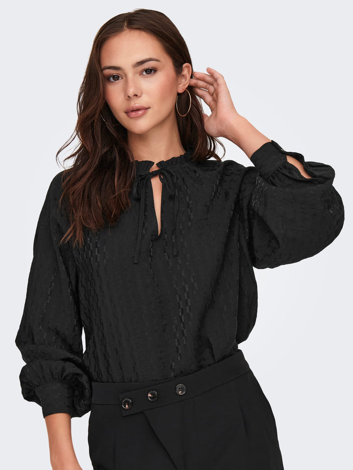 Jacqueline de Yong JDYFINA L/S Top zwart – dames