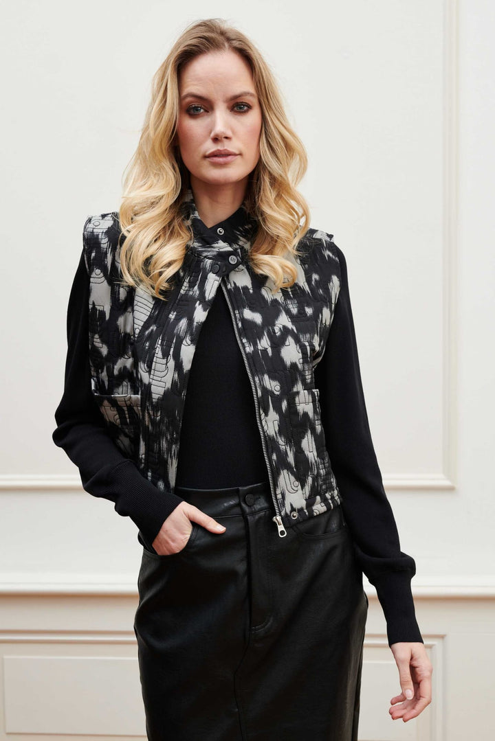 Lofty Manner PK41 - Gilet Inez grijs dessin – dames