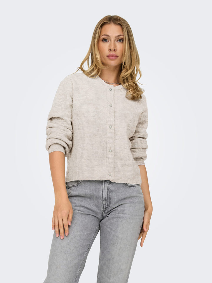 Jacqueline de Yong Lumi vest gebreid dames – off-white
