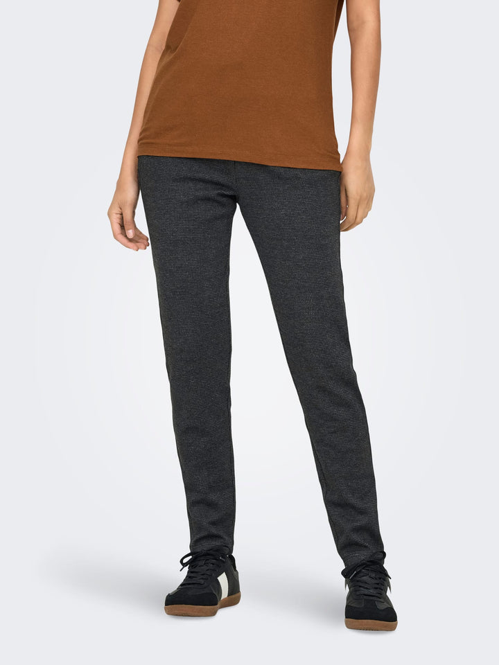 Only ONLPOPTRASH-GOZI PANT PNT NOOS antraciet – lange broek dames - 30