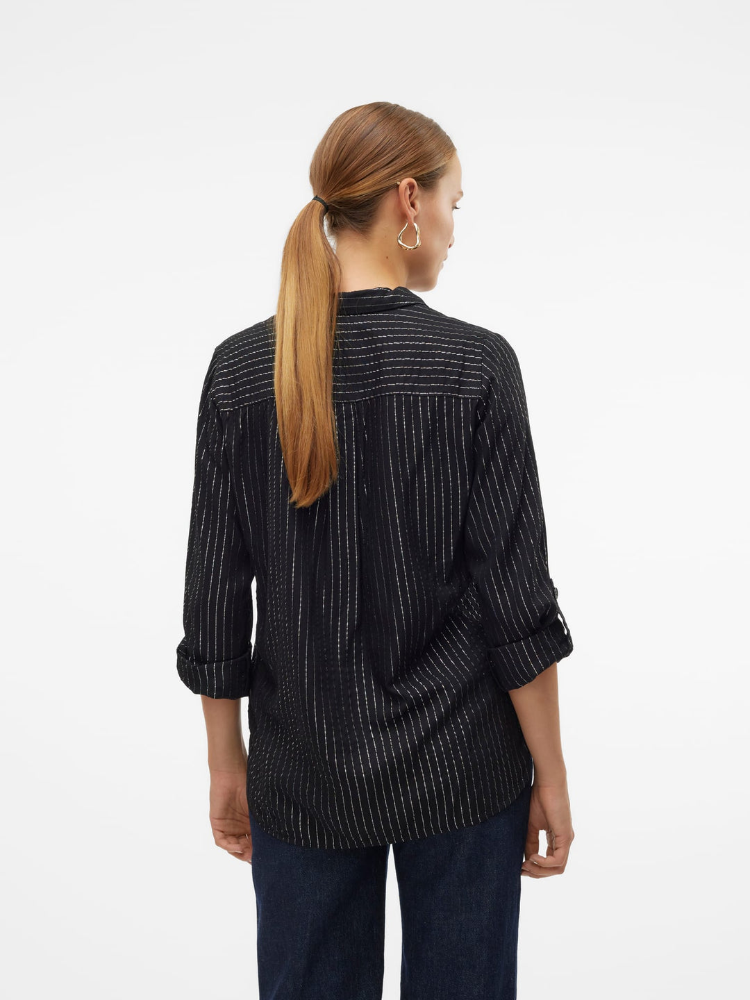 VERO MODA Bumpy blouse zwart dessin – dames