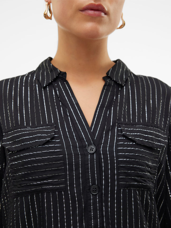 VERO MODA Bumpy blouse zwart dessin – dames
