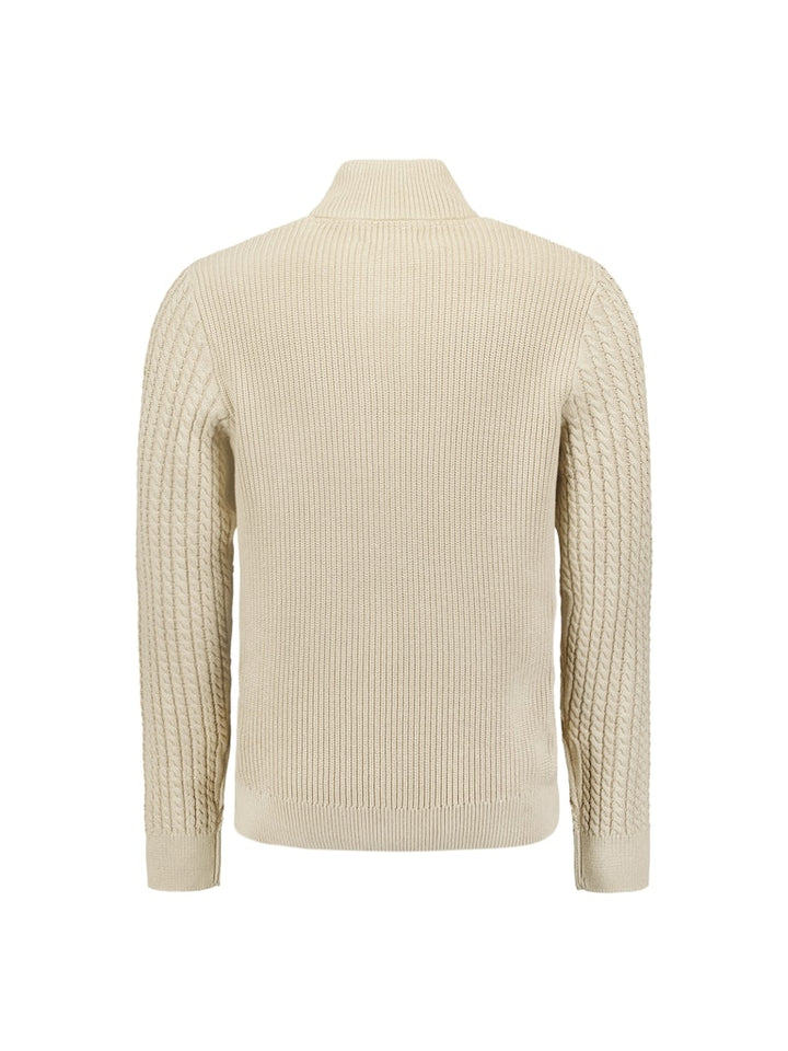 No Excess pullover half rits off-white – heren