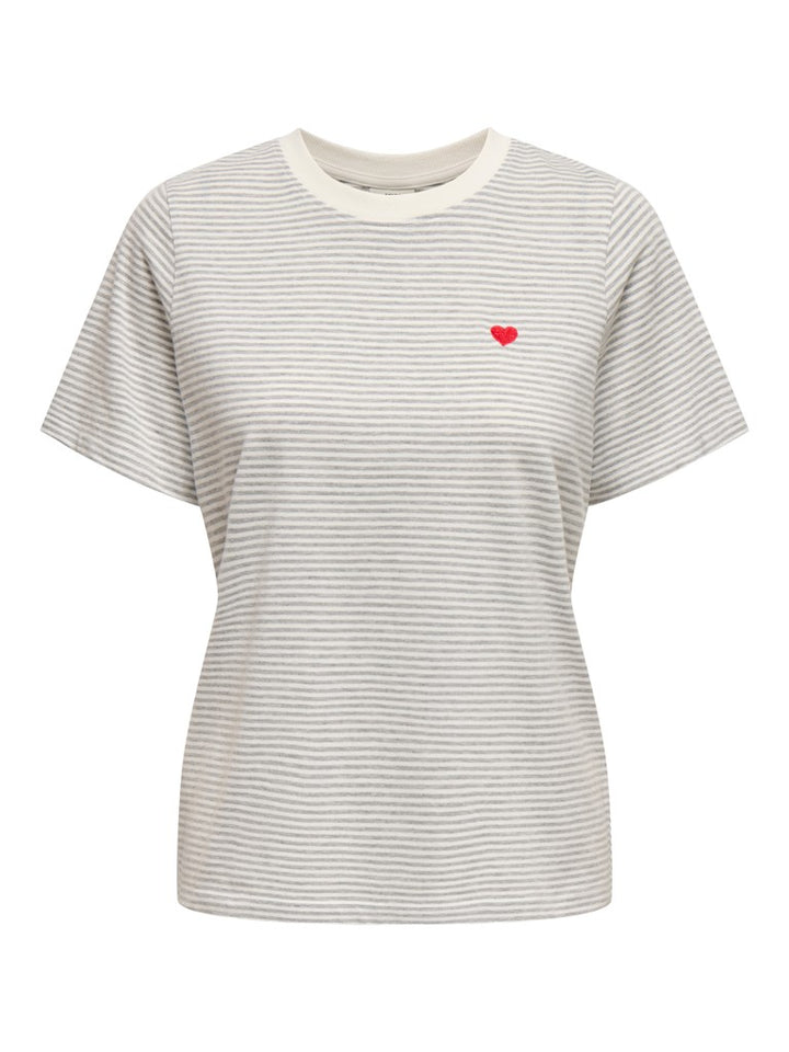 Jacqueline de Yong Pisa T-shirt zand dessin – dames