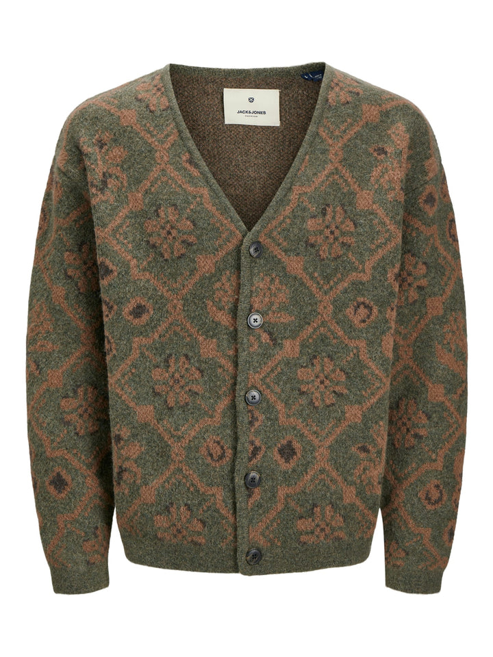 Jack & Jones JPRBLUMAGNE vest gebreid groen dessin – heren
