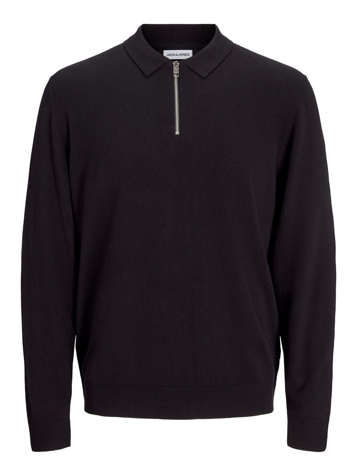 Jack & Jones trui zwart – JJEEMIL KNIT POLO