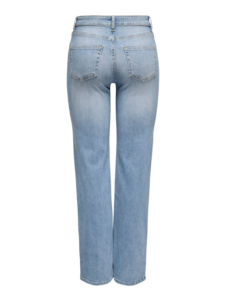 Only 15337794 Blush jeans regular-straight fit blauw denim – dames - Blue Denim - L30