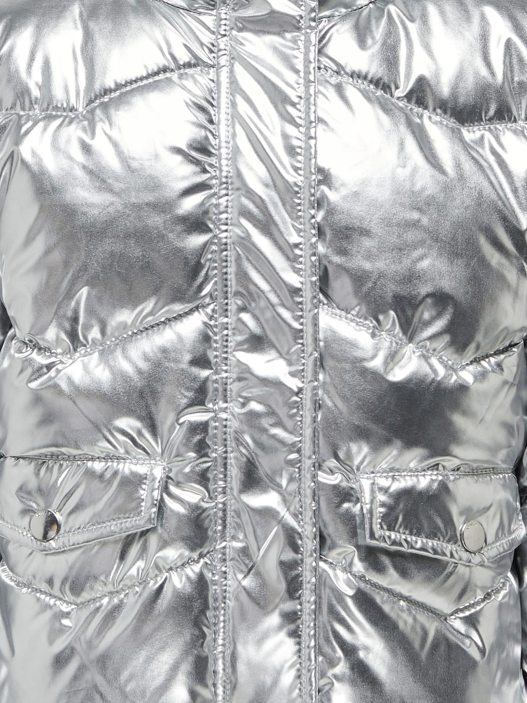 KIDS ONLY Pearl puffer jacket – winterjas meisjes - Zilverkleurig