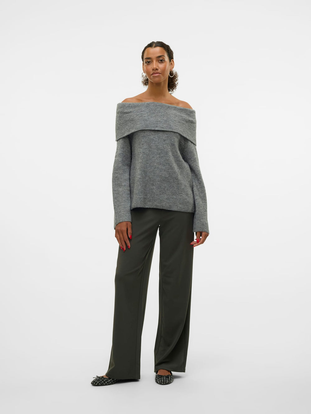 VERO MODA 10318454 Berlin lange broek dames – donkergroen - L32