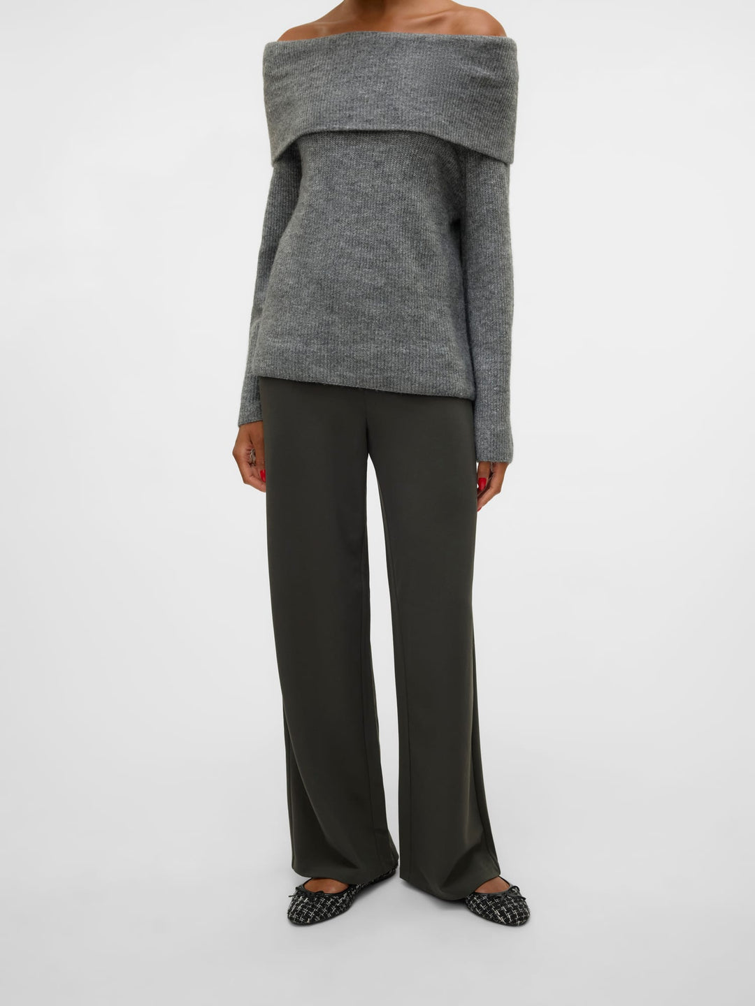 VERO MODA 10318454 Berlin lange broek dames donkergroen - L34