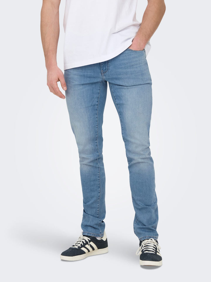ONLY & SONS Loom slim fit jeans blauw – heren - Blue Denim - L34