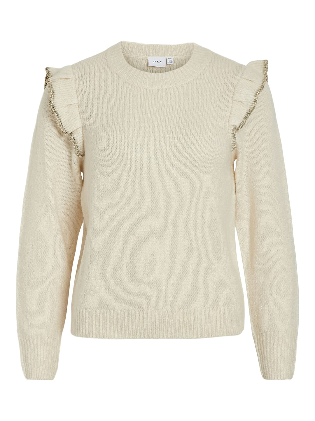 Vila 14100771 nanzy trui dames - beige