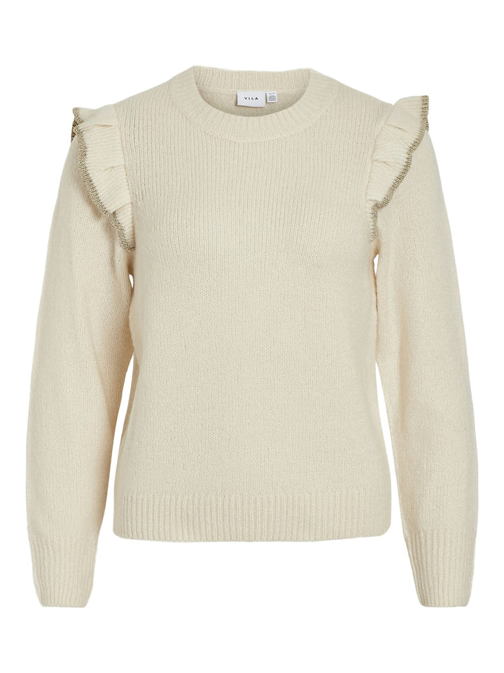 Vila 14100771 nanzy trui dames beige