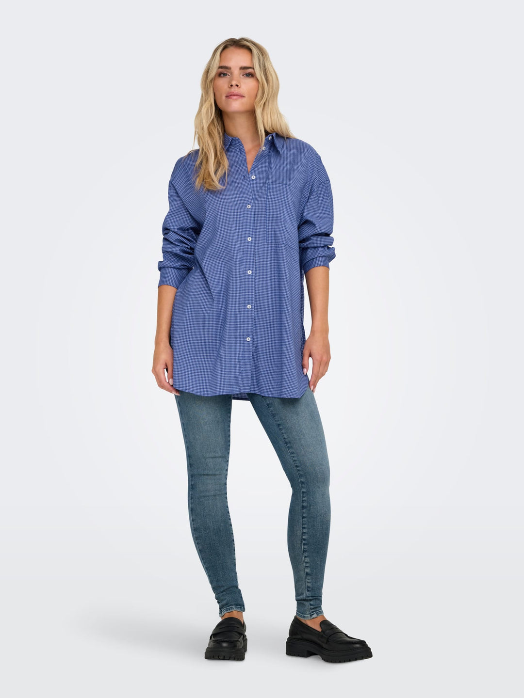 Only Maggie blouse blauw dessin – dames