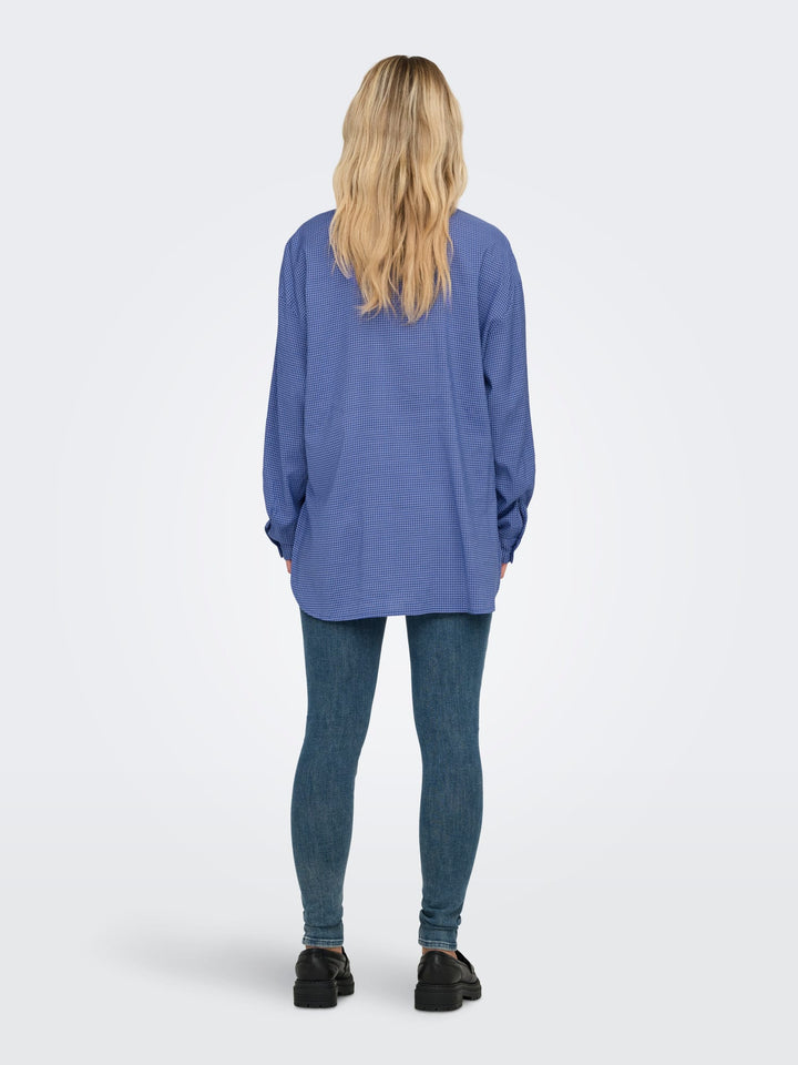 Only Maggie blouse blauw dessin – dames