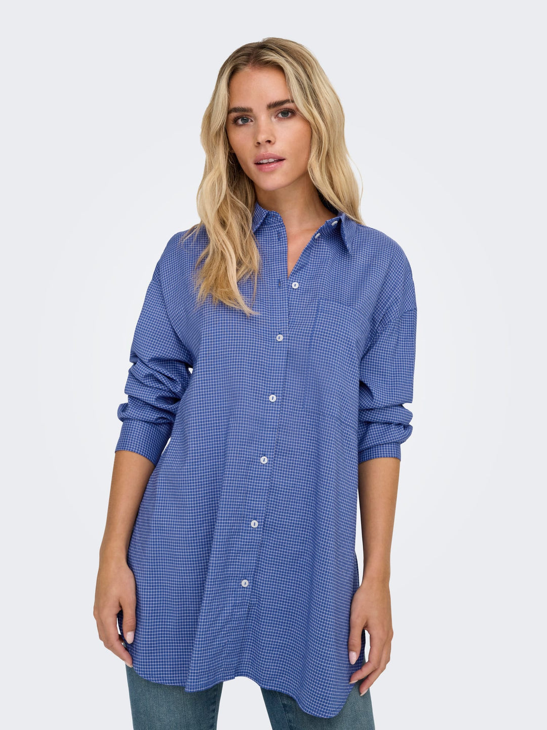 Only Maggie blouse blauw dessin – dames