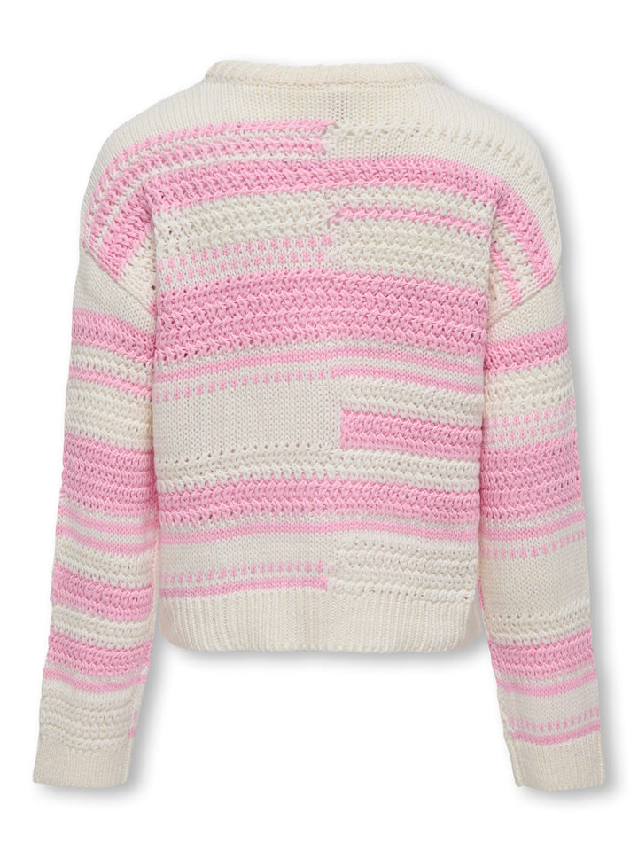 Kids Only KOGSUTHA L/S DETAIL KNT trui meisjes – roze dessin