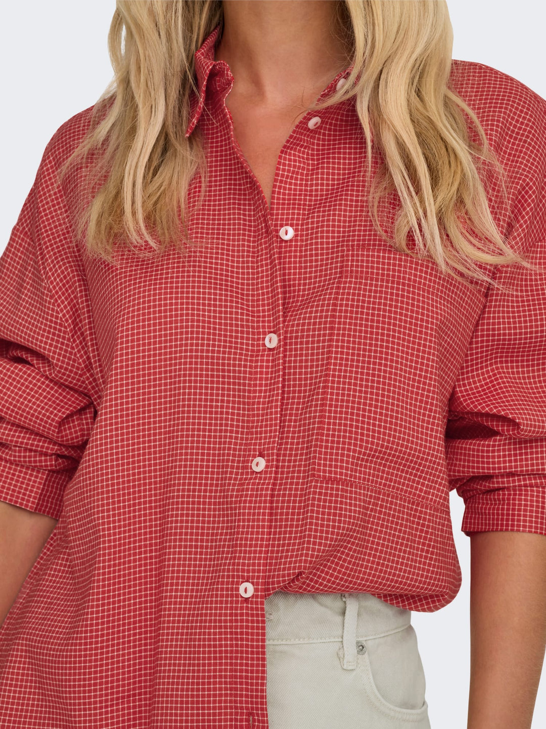 Only Maggie blouse rood dessin – dames