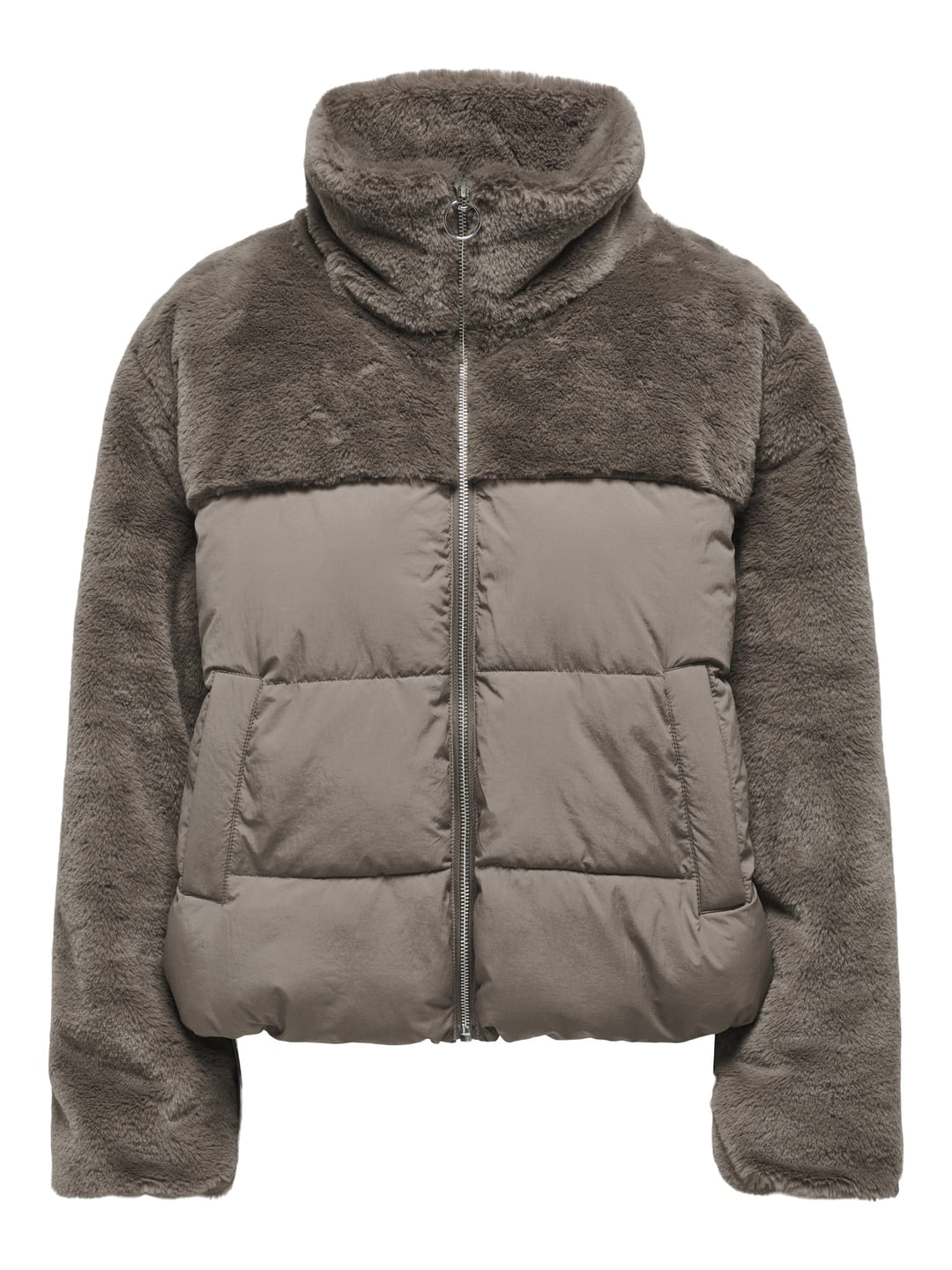 Only 15292945 Wanja winterjas taupe – dames